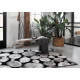 Tapis effet bois noir design Logs Wecon Home