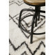 Tapis ethnique blanc et anthracite pour salon Yagour Wecon Home