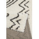 Tapis ethnique blanc et anthracite pour salon Yagour Wecon Home