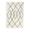 Tapis blanc et anthracite ethnique à longues mèches Afella Wecon Home