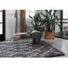 Tapis anthracite ethnique à longues mèches Afella Wecon Home