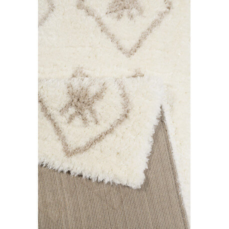 Tapis à longues mèches ethnique blanc Ayachi Wecon Home