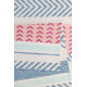 Tapis rayé tissé main multicolore Pastella