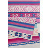 Tapis kilim rose à courtes mèches Turpan