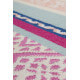 Tapis kilim rose à courtes mèches Turpan