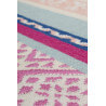 Tapis kilim rose à courtes mèches Turpan