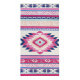 Tapis kilim rose à courtes mèches Turpan