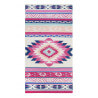 Tapis kilim rose à courtes mèches Turpan