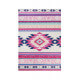 Tapis kilim rose à courtes mèches Turpan