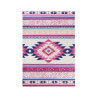 Tapis kilim rose à courtes mèches Turpan