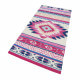 Tapis kilim rose à courtes mèches Turpan