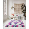 Tapis rose à courtes mèches kilim Aurel