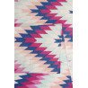 Tapis rose à courtes mèches kilim Aurel