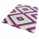 Tapis rose à courtes mèches kilim Aurel