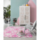 Tapis rose kilim pour salon Pink Mellow