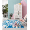 Tapis bleu kilim pour salon Blue Mellow