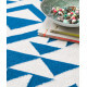 Tapis bleu kilim pour salon Blue Mellow