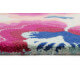 Tapis floral en laine multicolore Pink Poppy