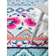 Tapis floral en laine multicolore Pink Poppy