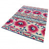 Tapis floral en laine multicolore Pink Poppy