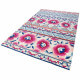 Tapis floral en laine multicolore Pink Poppy