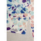 Tapis en laine bleu marine floral Kaleidoscopes