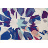 Tapis en laine bleu marine floral Kaleidoscopes