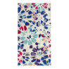 Tapis en laine bleu marine floral Kaleidoscopes