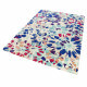 Tapis en laine bleu marine floral Kaleidoscopes