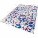 Tapis en laine bleu marine floral Kaleidoscopes