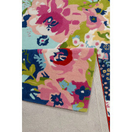 Tapis anglais floral à courtes mèches multicolore Bloom Kingdom