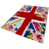 Tapis anglais floral à courtes mèches multicolore Bloom Kingdom