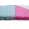 Tapis graphique multicolore en laine Triangulum