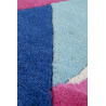 Tapis graphique multicolore en laine Triangulum