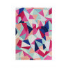 Tapis graphique multicolore en laine Triangulum