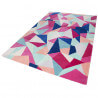 Tapis graphique multicolore en laine Triangulum