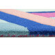 Tapis multicolore graphique en laine Linear