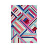 Tapis multicolore graphique en laine Linear