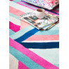 Tapis multicolore graphique en laine Linear