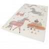 Tapis enfant blanc en polypropylène Sunny Unicorn