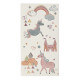 Tapis enfant blanc en polypropylène Sunny Unicorn