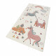 Tapis enfant blanc en polypropylène Sunny Unicorn