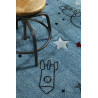 Tapis pour chambre enfant bleu Yoda Esprit Home