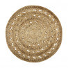 Tapis rond plat brun en jute Crochet Nature Esprit Home