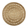 Tapis rond plat brun en jute Crochet Nature Esprit Home