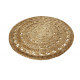 Tapis rond plat brun en jute Crochet Nature Esprit Home