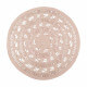 Tapis rond saumon uni plat Esprit Home Crochet Nature