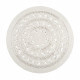 Tapis rond blanc uni plat Esprit Home Crochet Nature