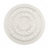 Tapis rond blanc uni plat Esprit Home Crochet Nature