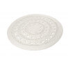 Tapis rond blanc uni plat Esprit Home Crochet Nature